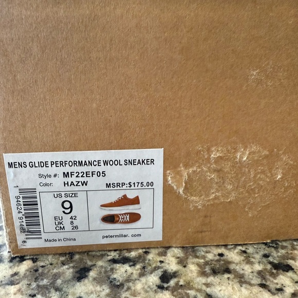 Peter Millar Brown Wool Glide Sneakers with White Accents - Picture 2 of 6